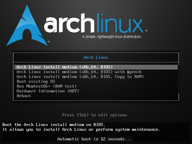 Arch Linux grub