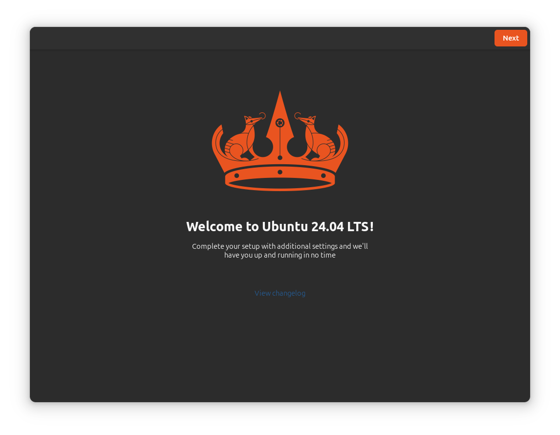 Ubuntu welcome